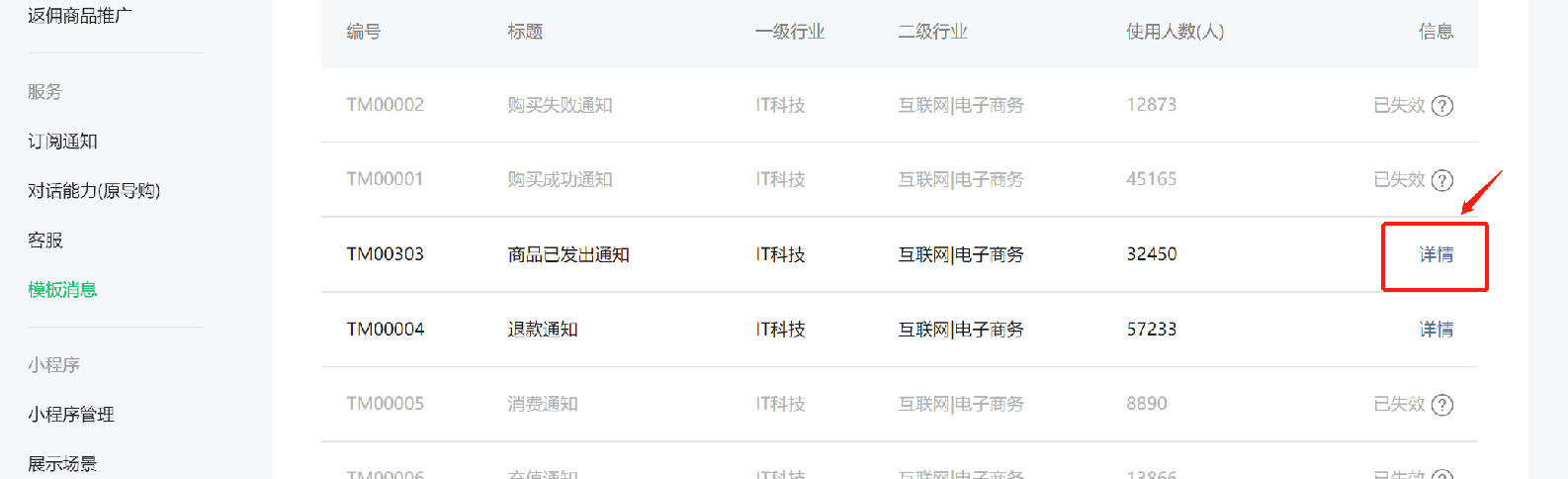 模版消息群发示意图